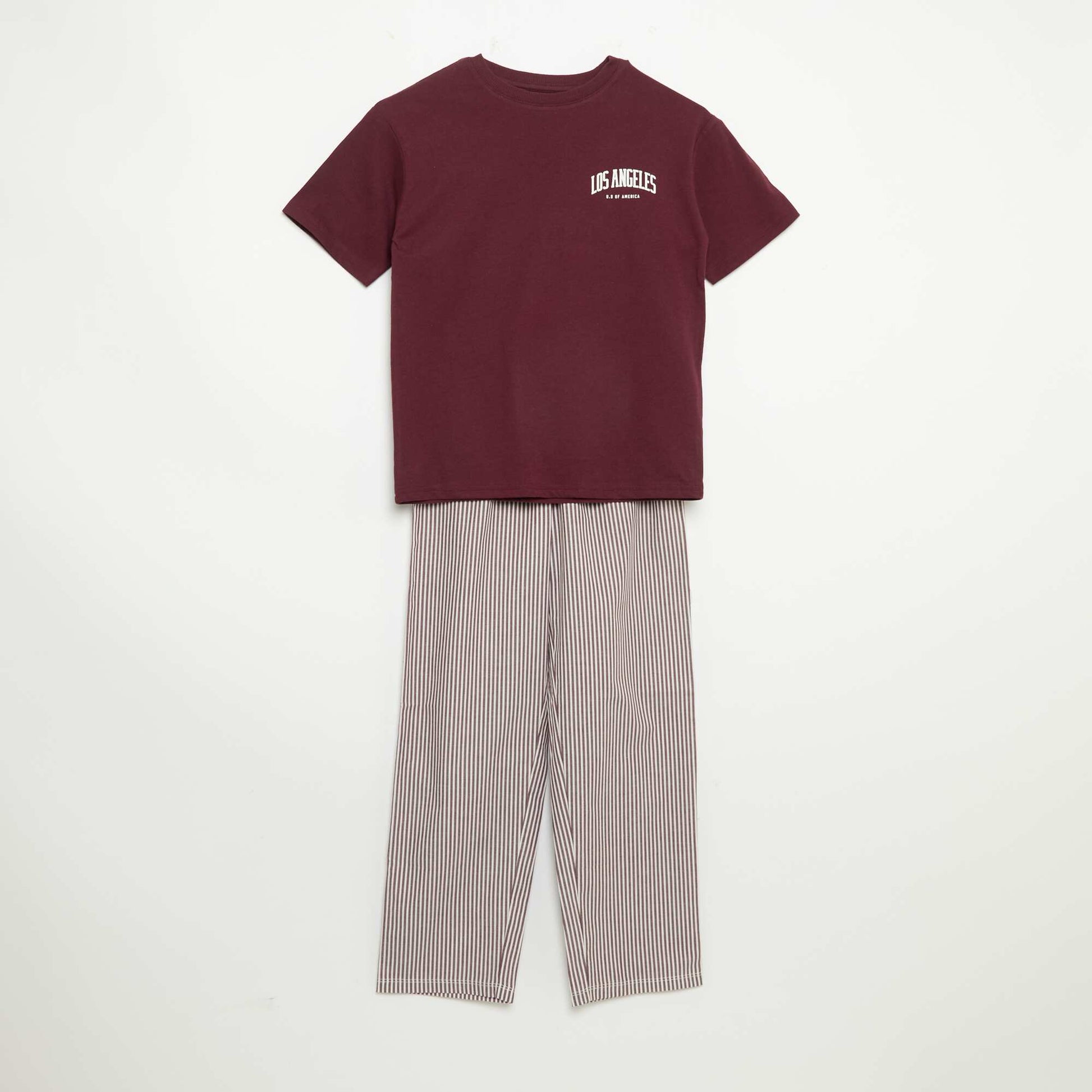 2-piece pyjamas - Short-sleeved t-shirt + trousers RED