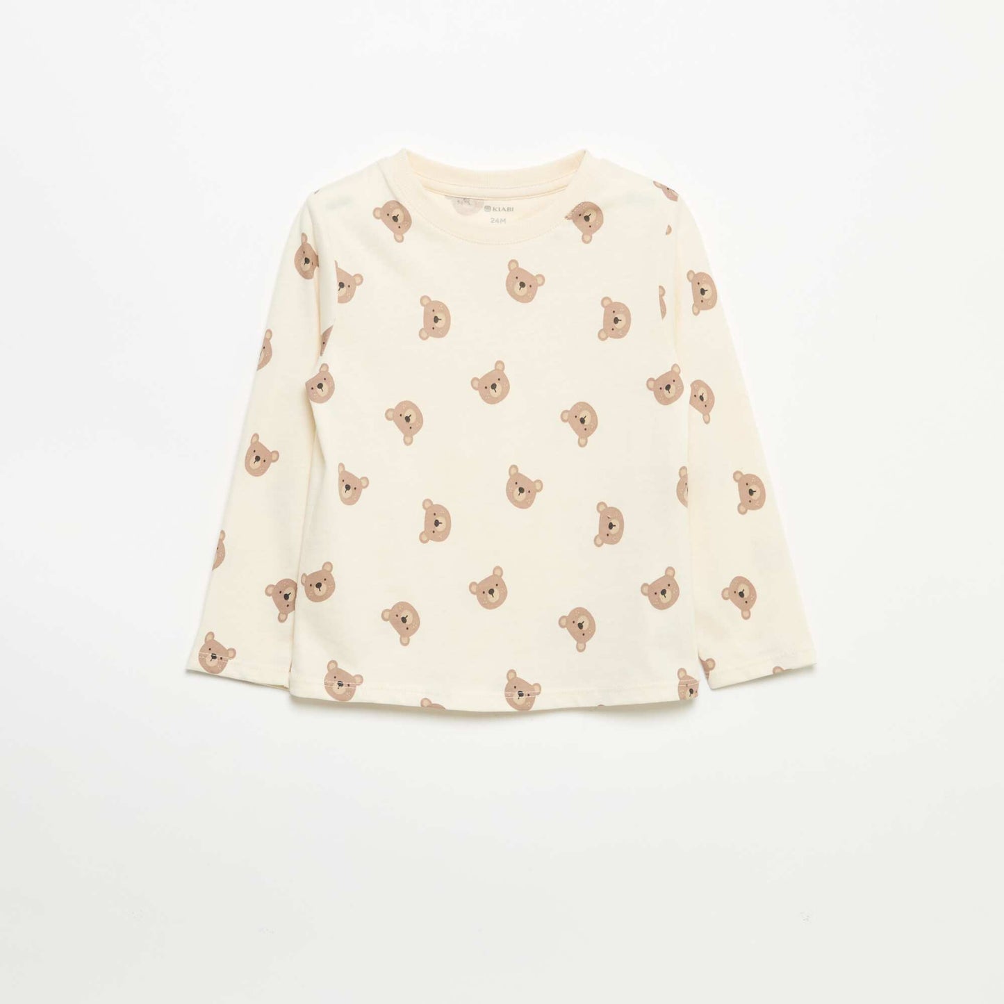 Pack of 3 long-sleeved t-shirts BEIGE