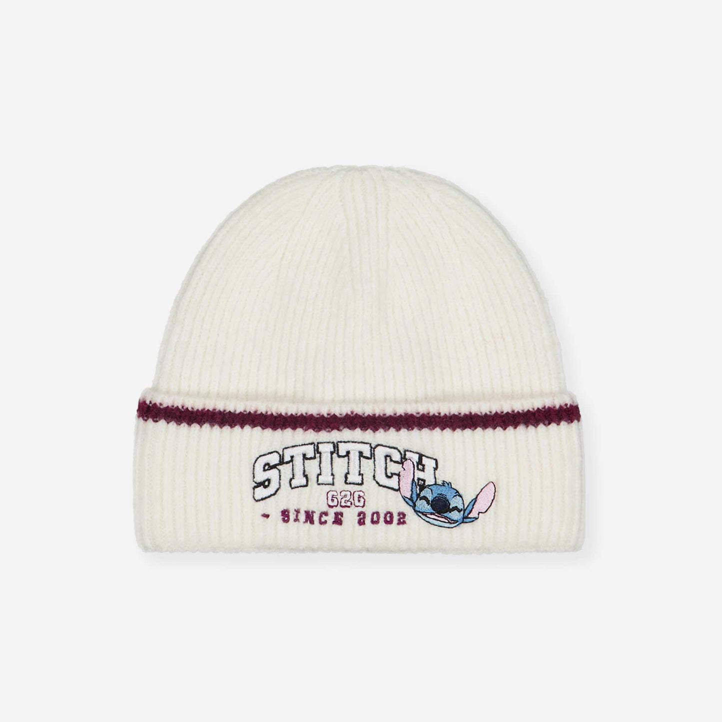 'Stitch' Beanie with Fold-Over Cuff BEIGE