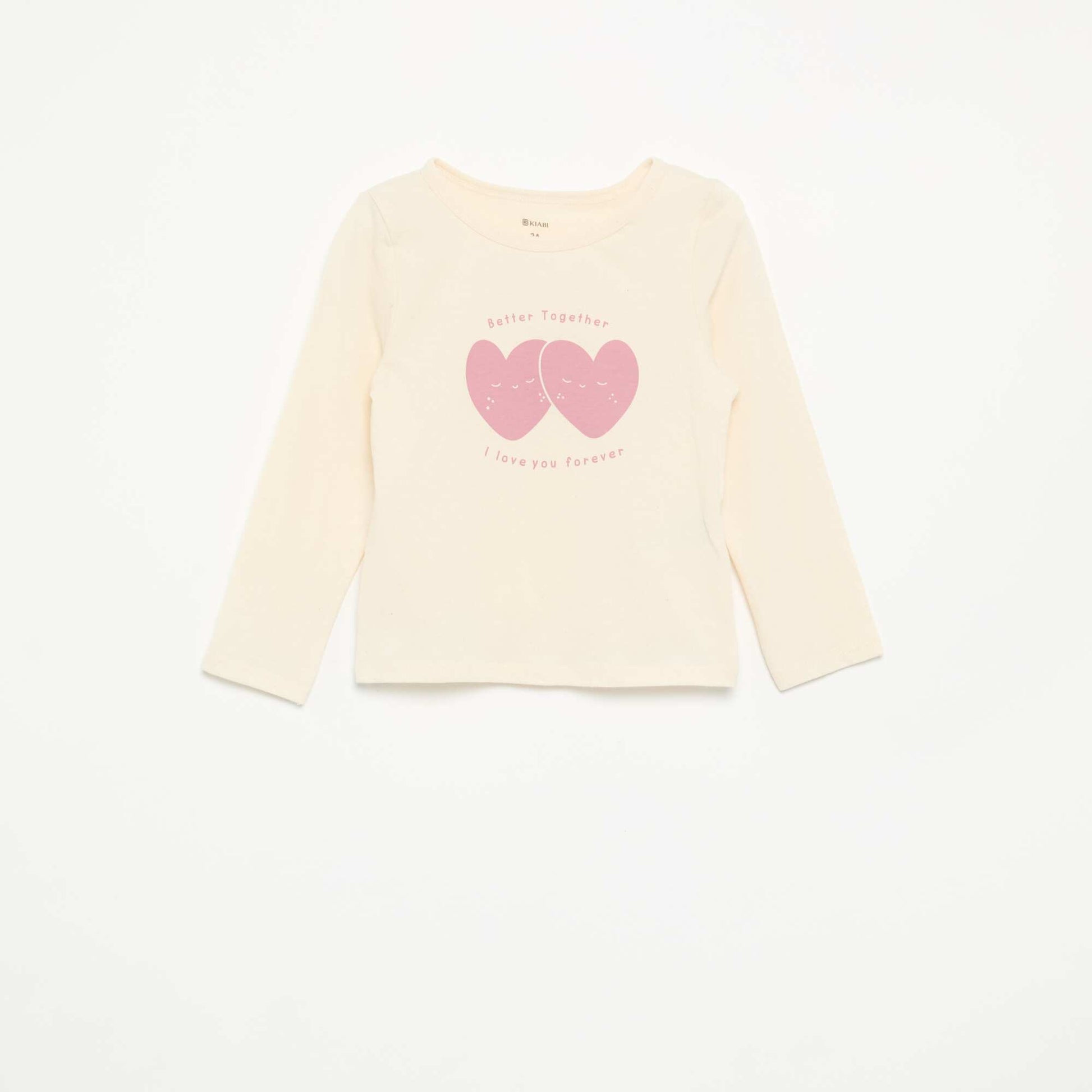 2-piece jersey pyjamas BEIGE