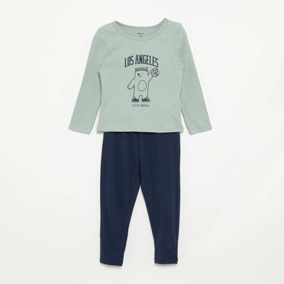 2-piece jersey pyjamas BLUE