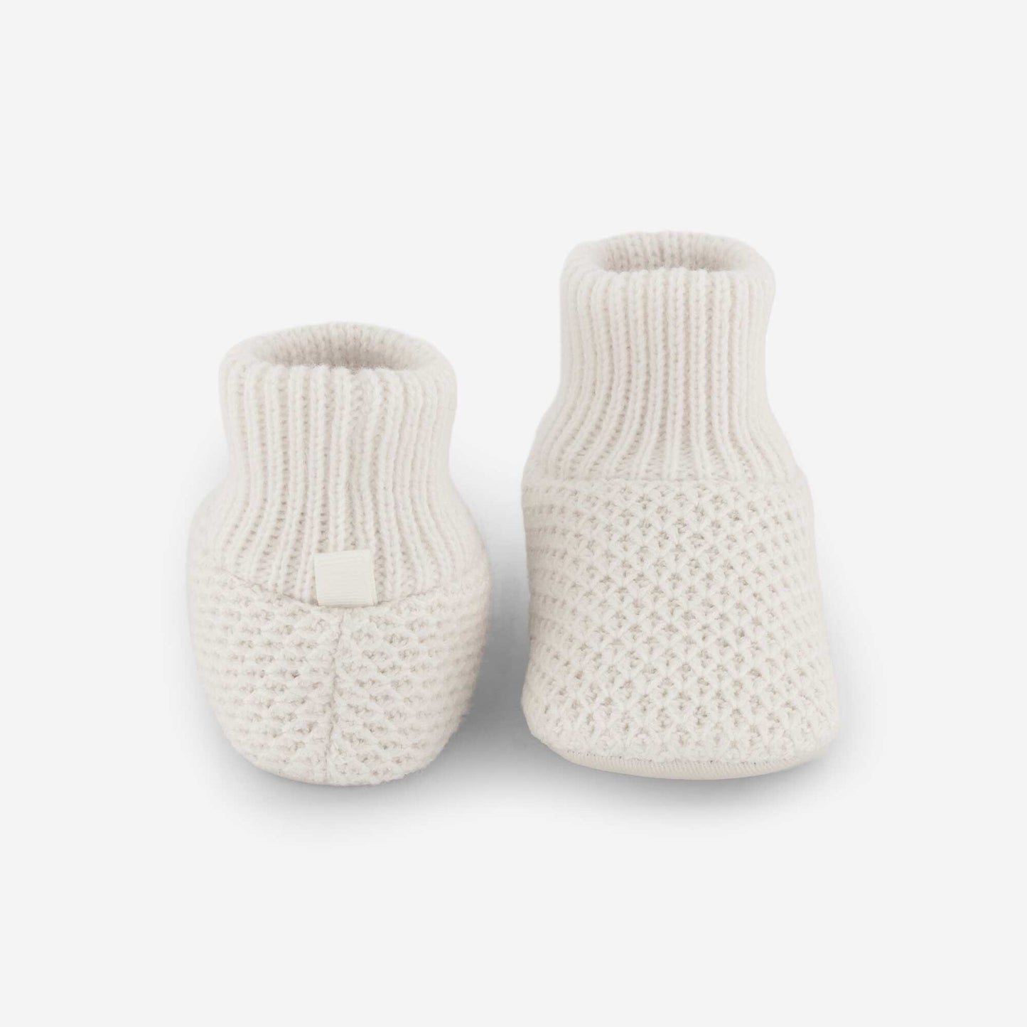 Knitted high-top booties BEIGE