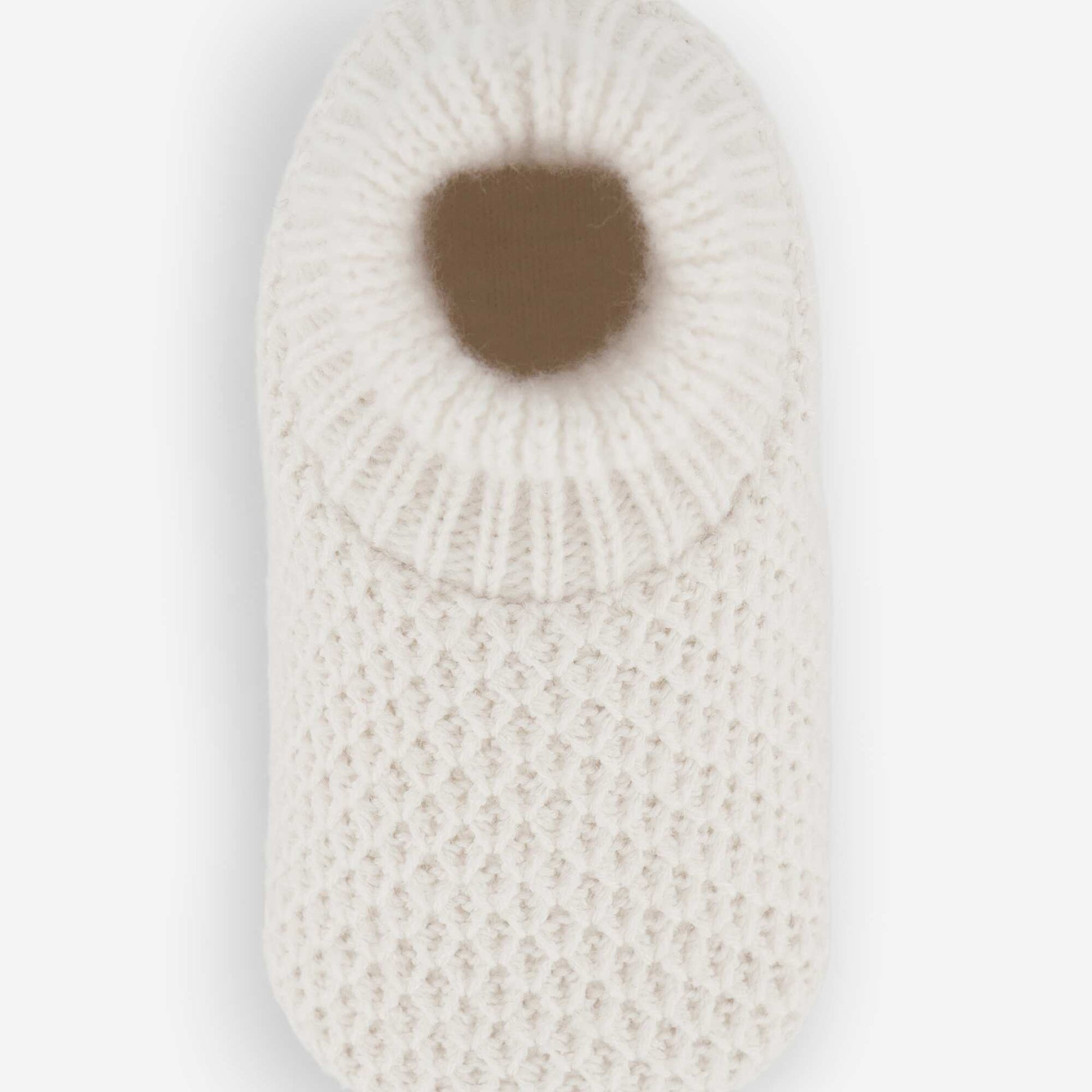 Knitted high-top booties BEIGE