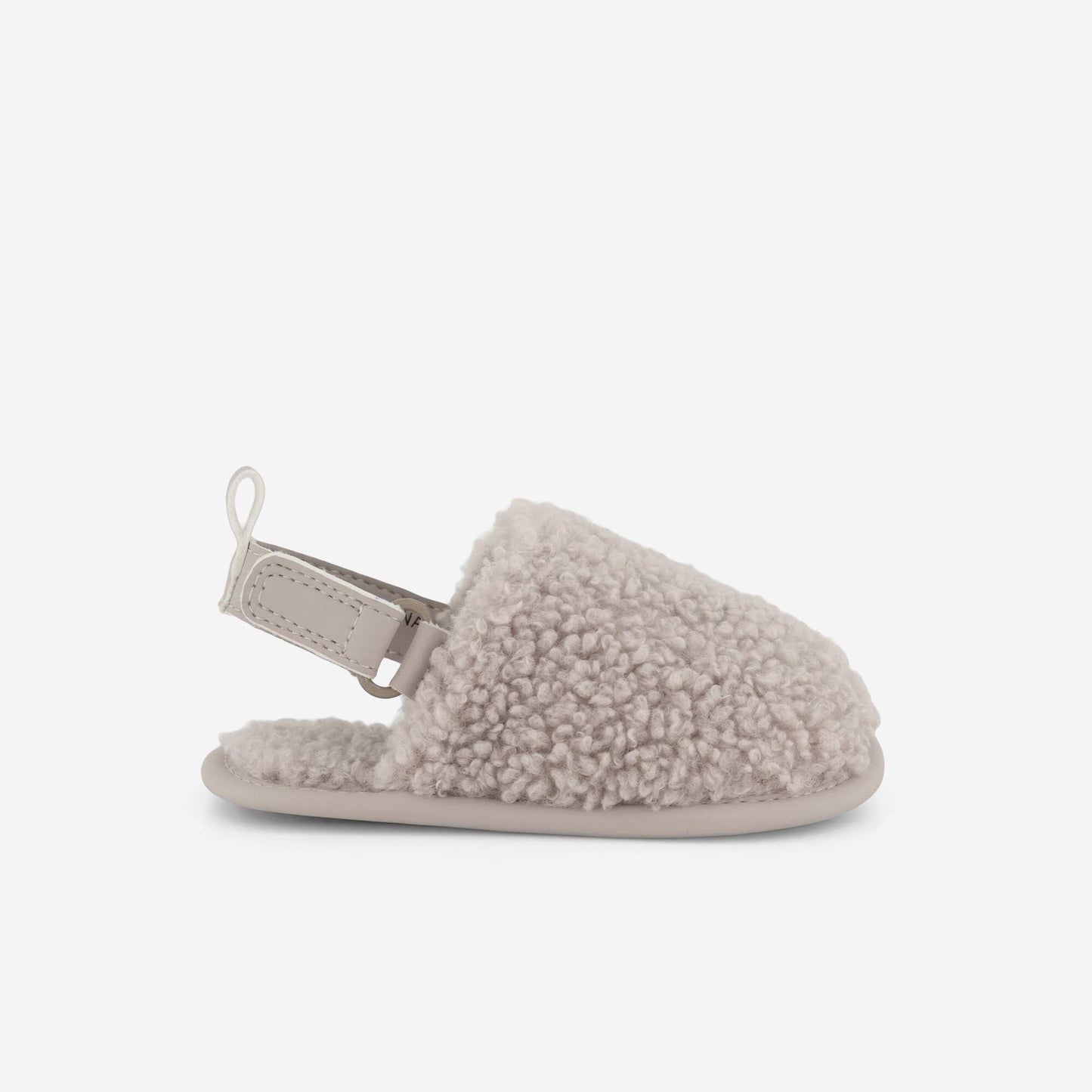 Mule Slippers with Securing Straps BEIGE