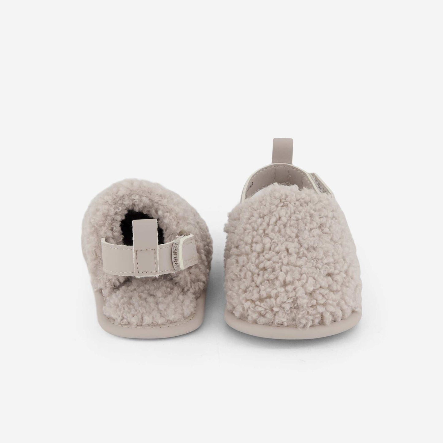 Mule Slippers with Securing Straps BEIGE