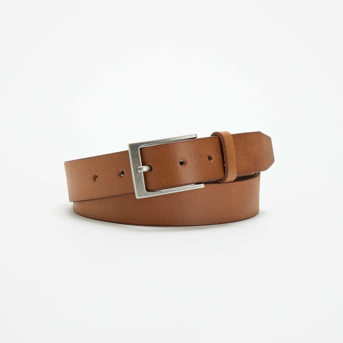 Basic belt with metal buckle BROWN