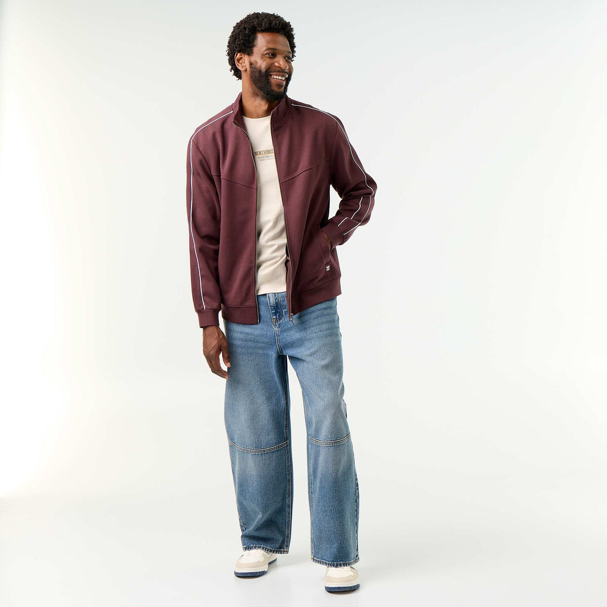 Zipped Fleece Sweatshirt PURPLE