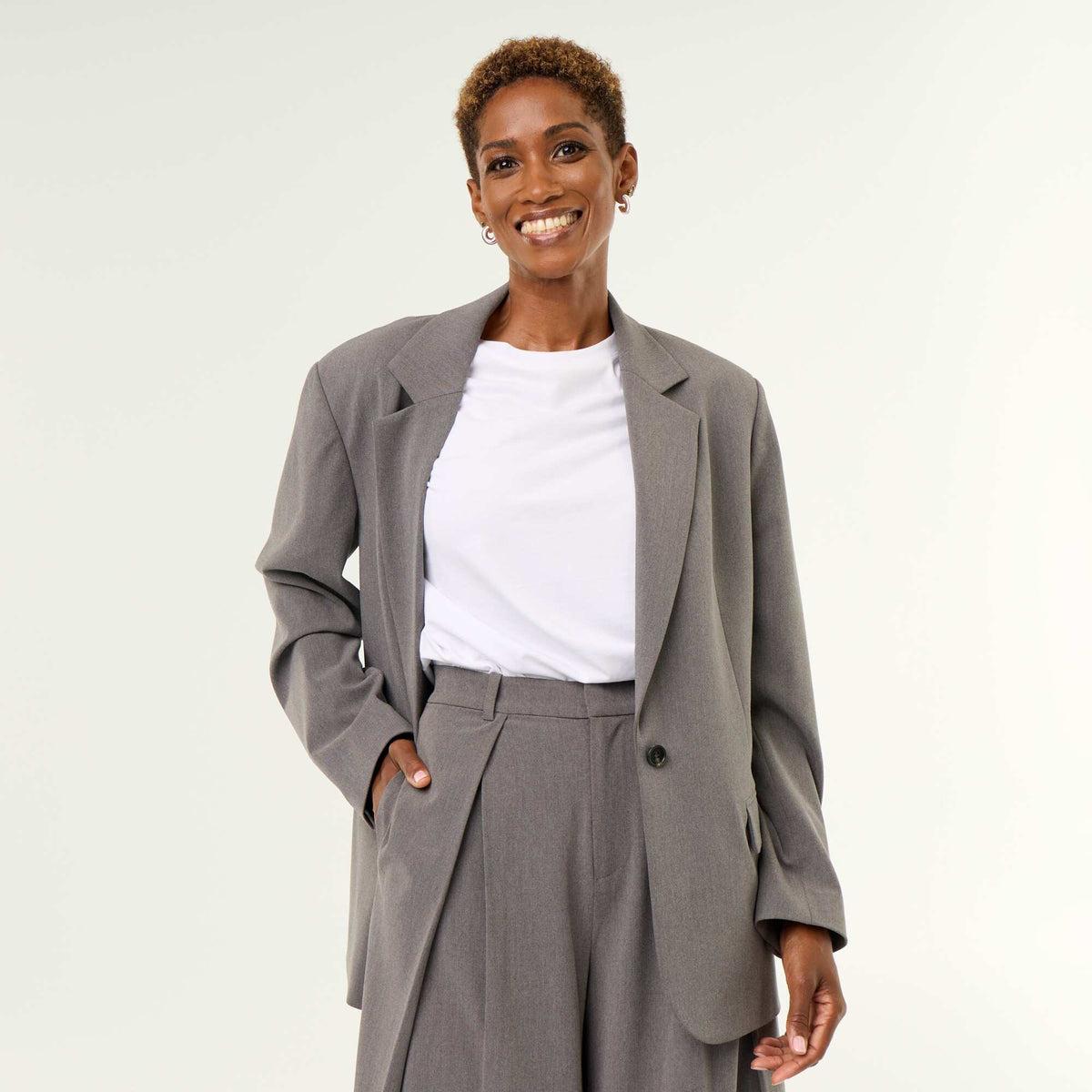 Long tailored jacket GREY