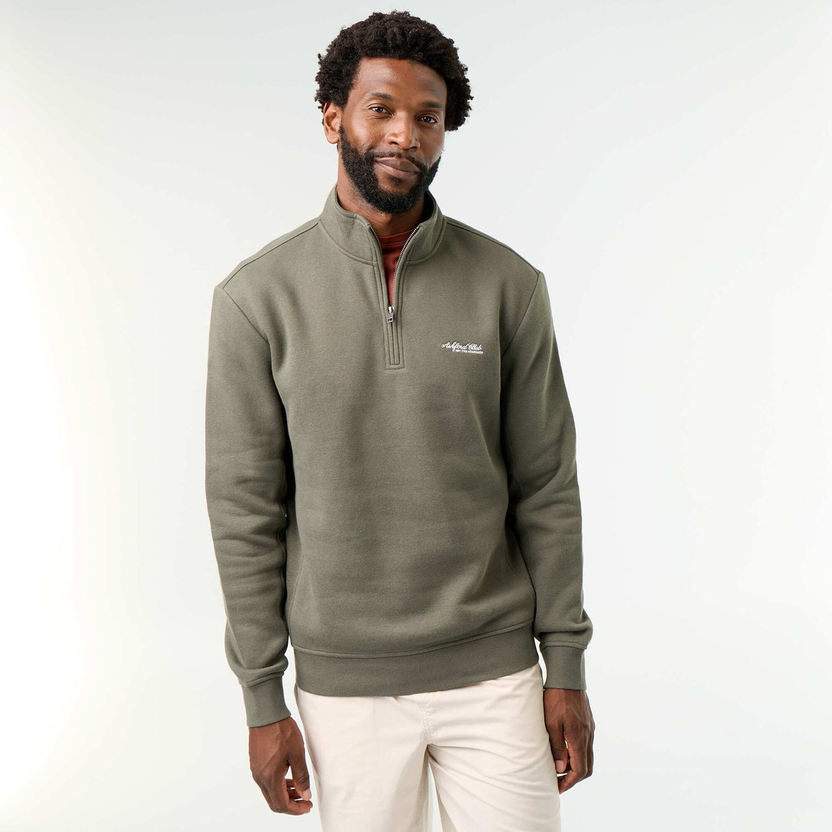 Quarter-zip sweatshirt GREEN