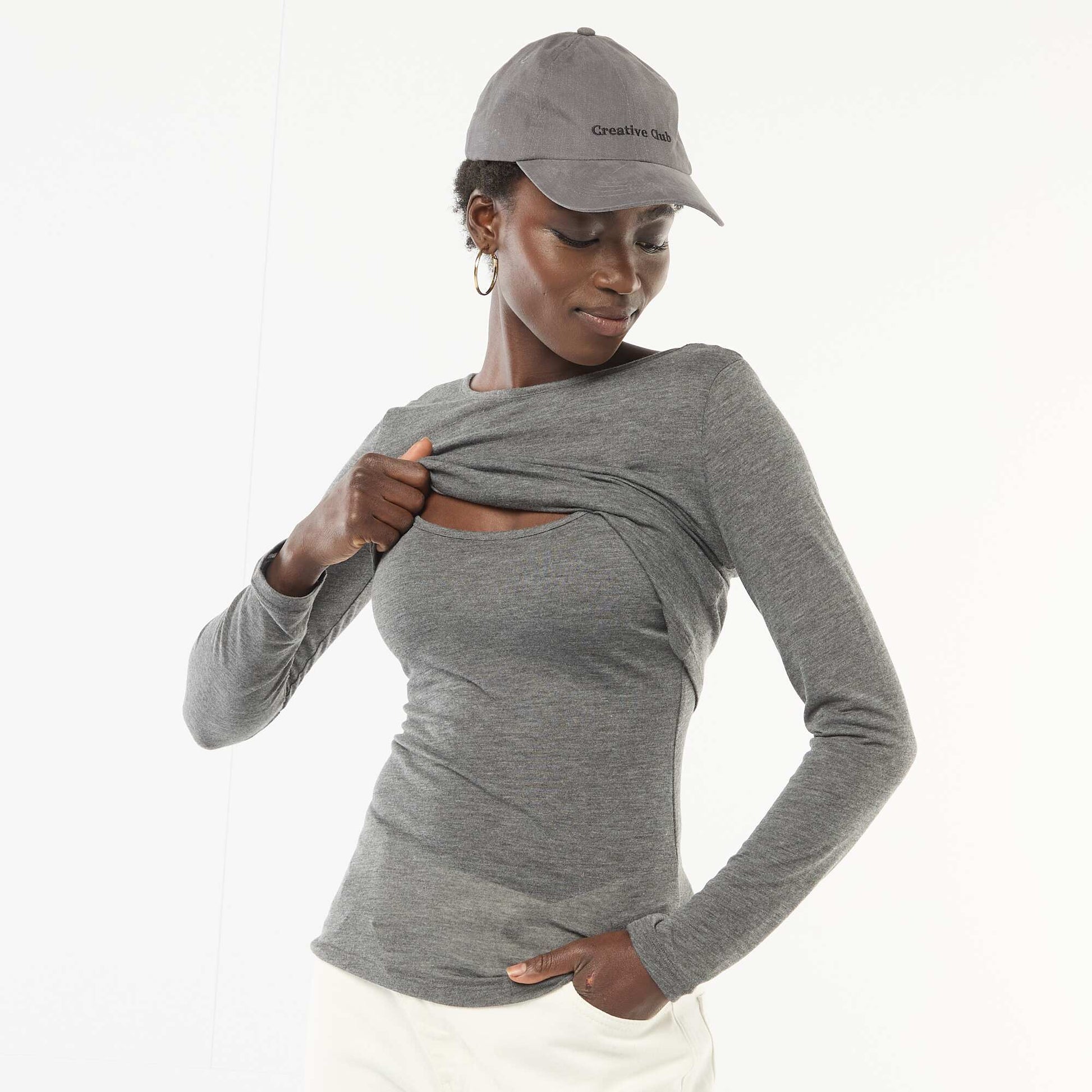 2-in-1 Tank Top T-Shirt GREY