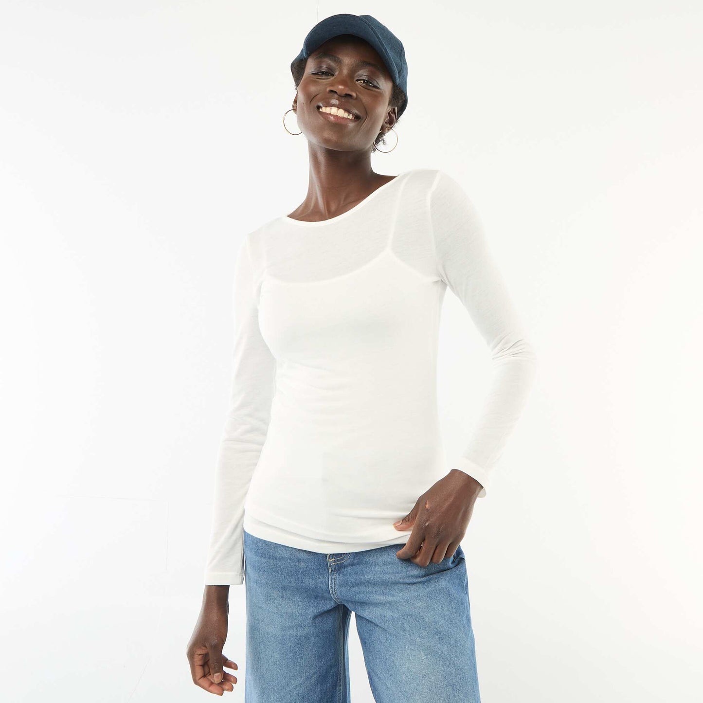 2-in-1 Tank Top T-Shirt WHITE