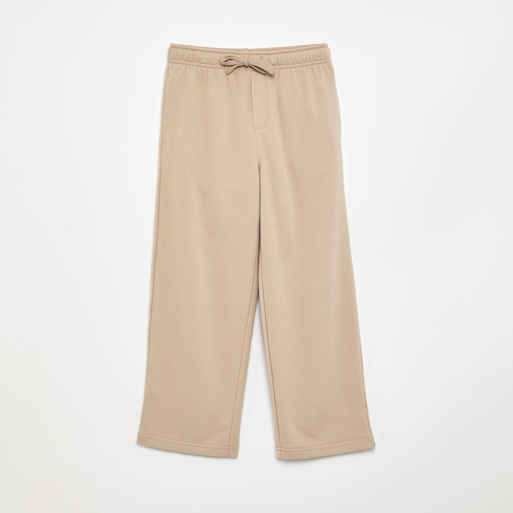 Plain French Terry Jogger Pants BEIGE