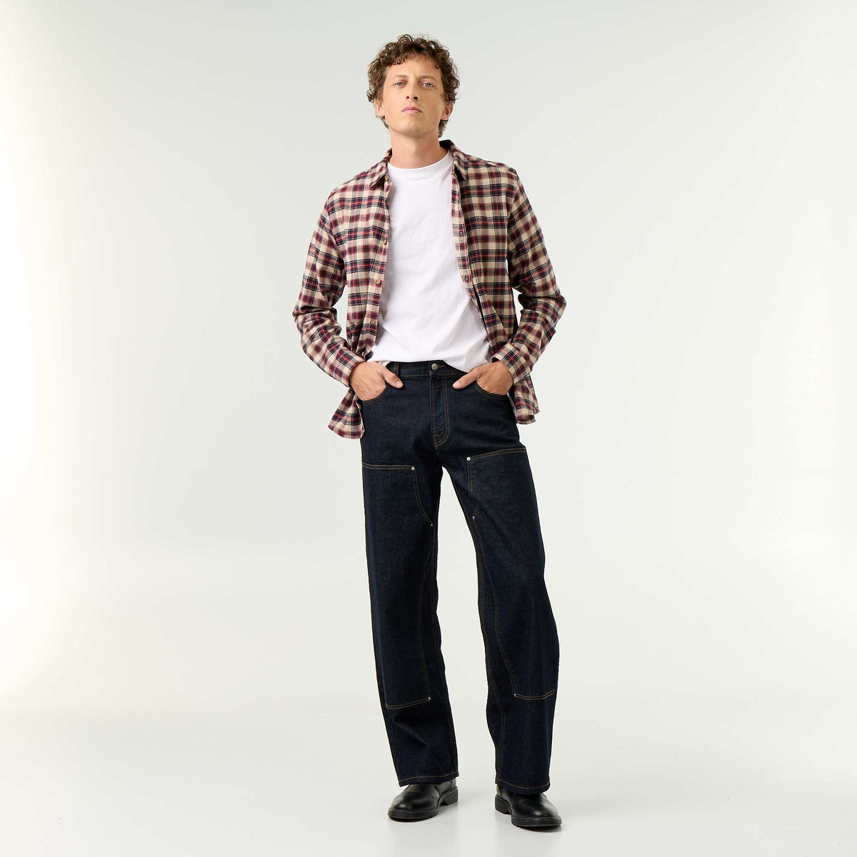 Checked Shirt BROWN