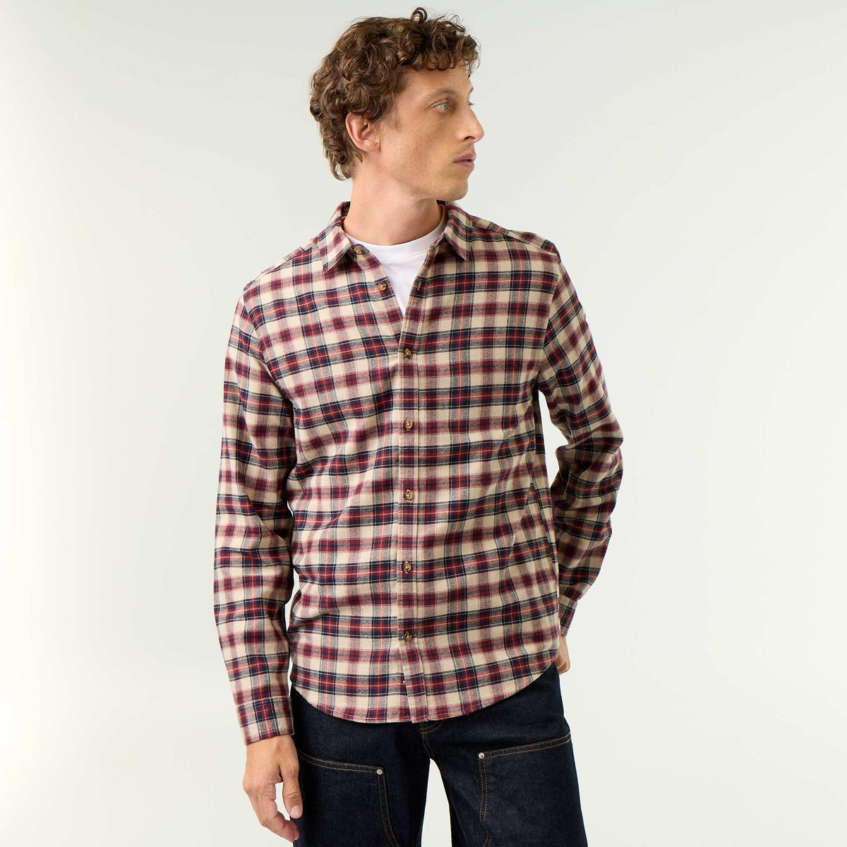 Checked Shirt BROWN