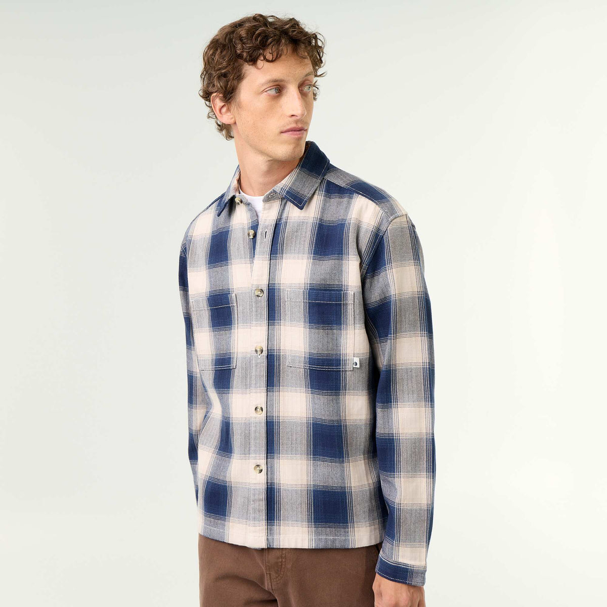 Patterned Overshirt BLUE