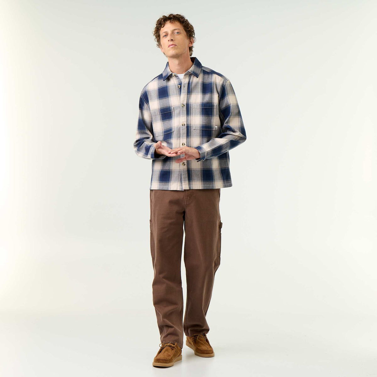 Patterned Overshirt BLUE