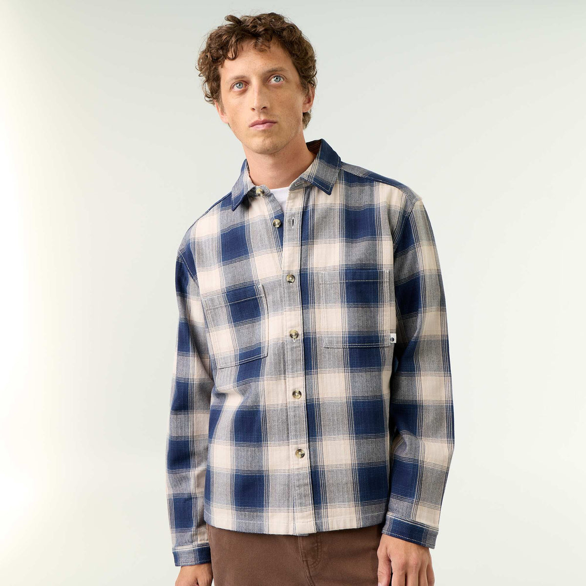 Patterned Overshirt BLUE