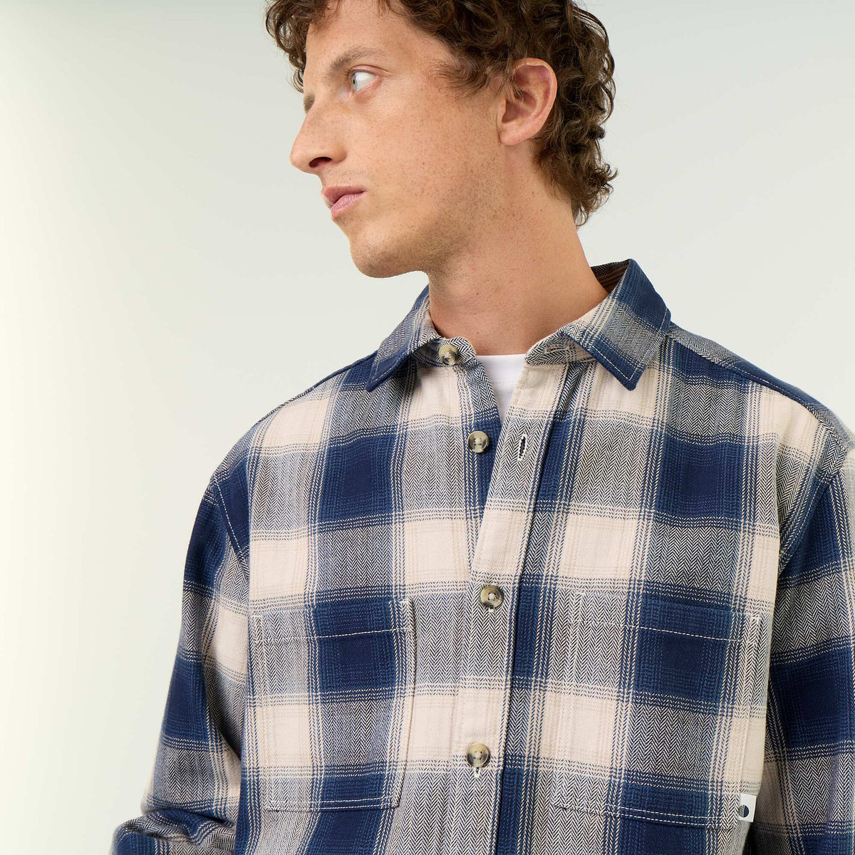Patterned Overshirt BLUE