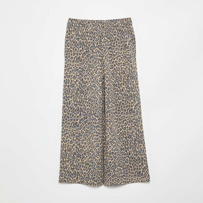 Leopard Print Joggers BEIGE