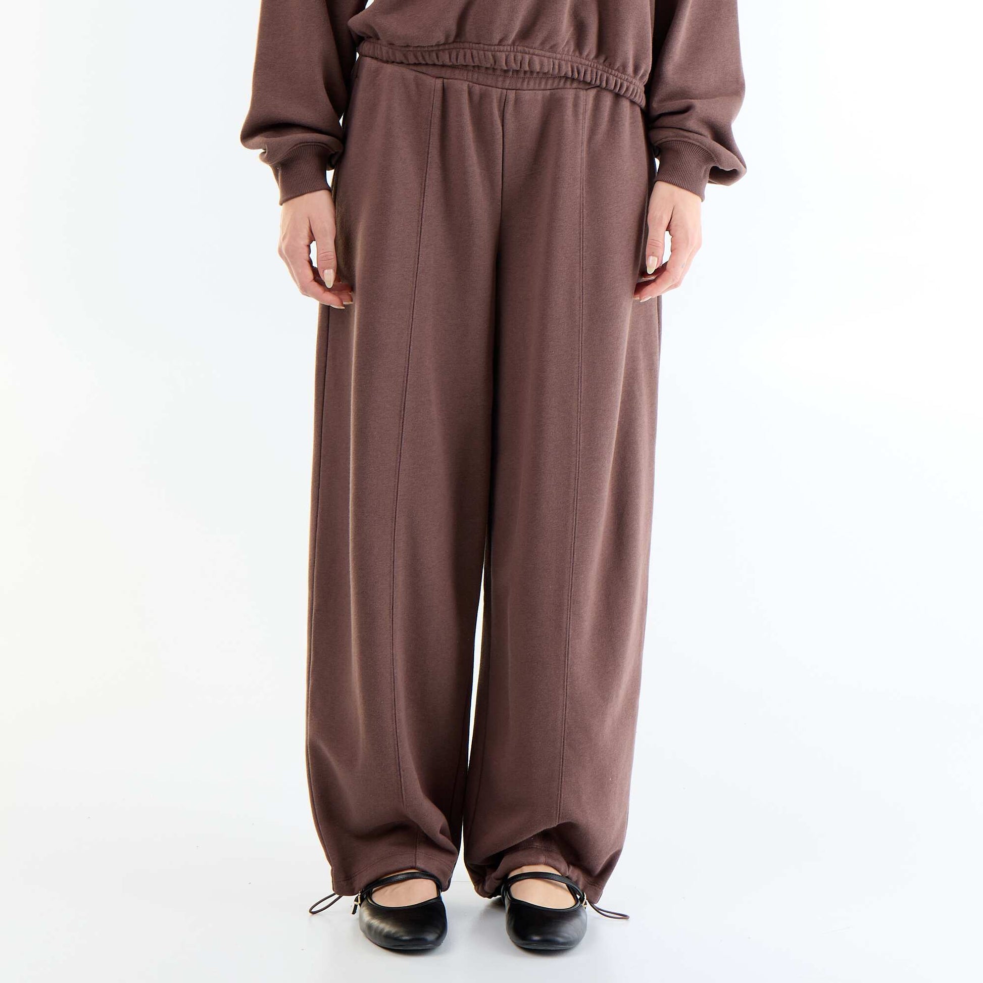Wide Leg Sport Joggers BROWN