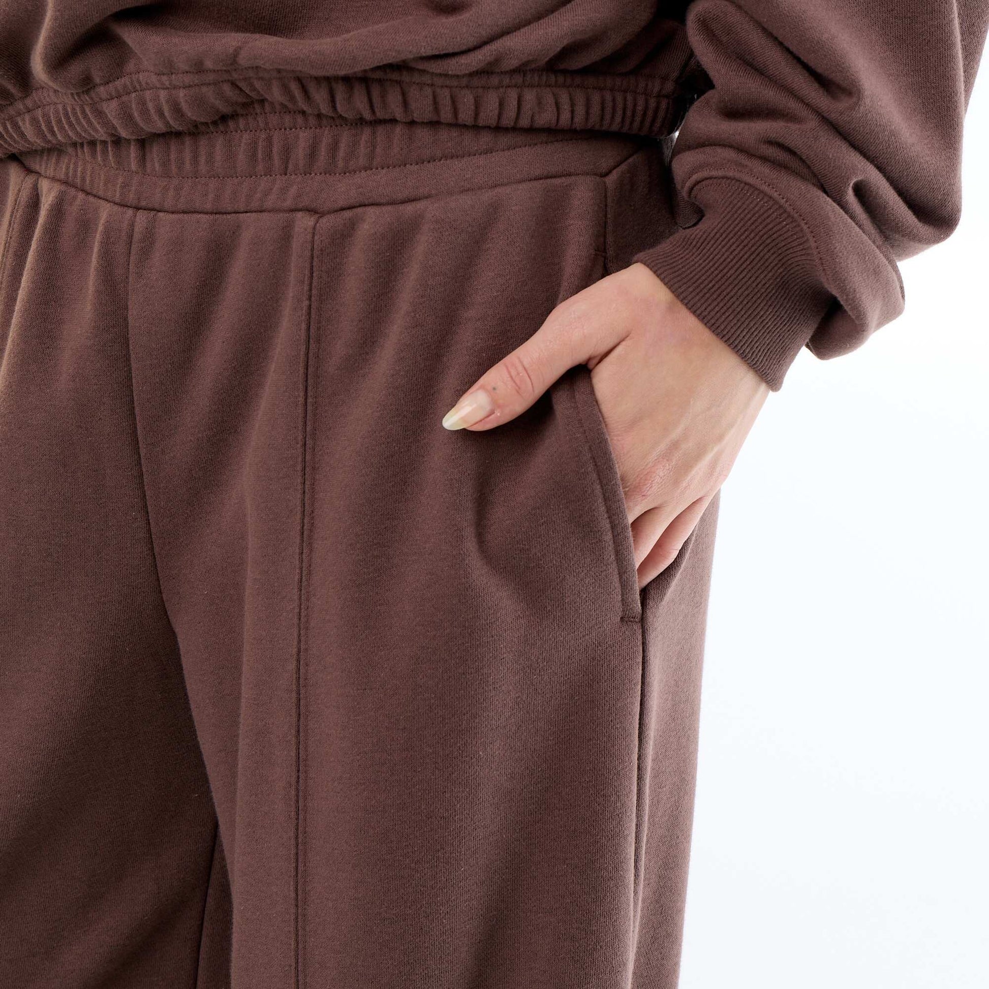 Wide Leg Sport Joggers BROWN