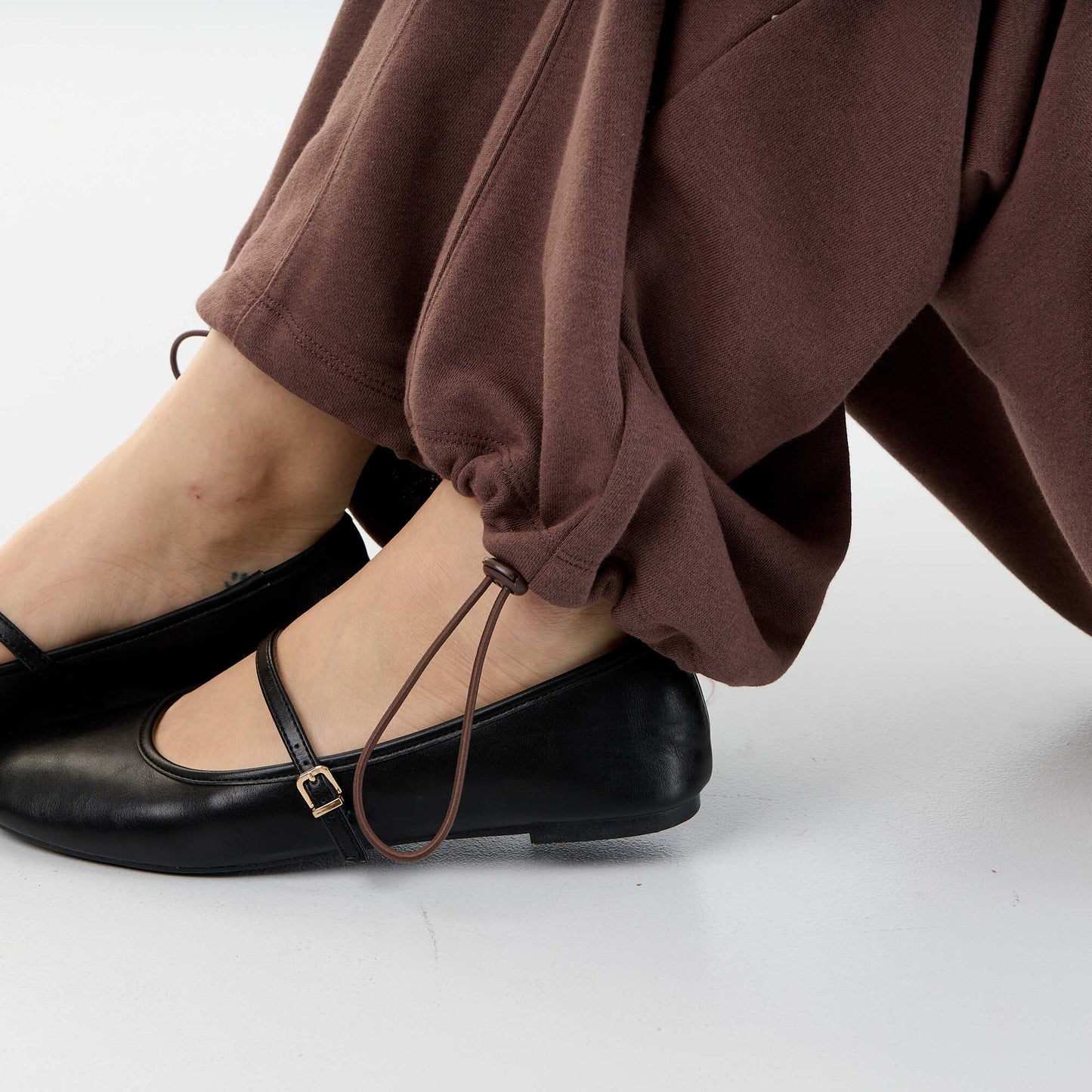 Wide Leg Sport Joggers BROWN