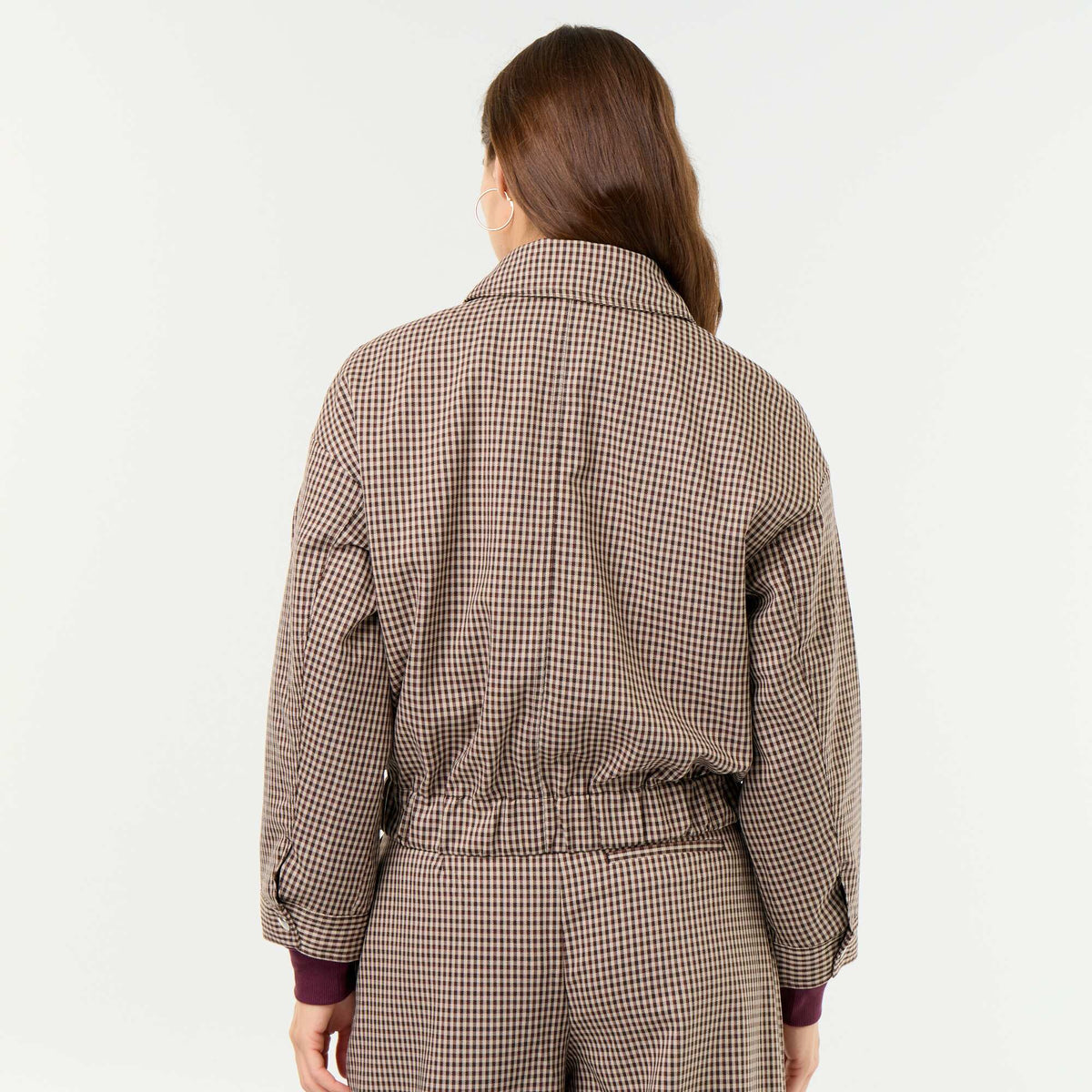 Fluid Jacket with Zip Opening BROWN