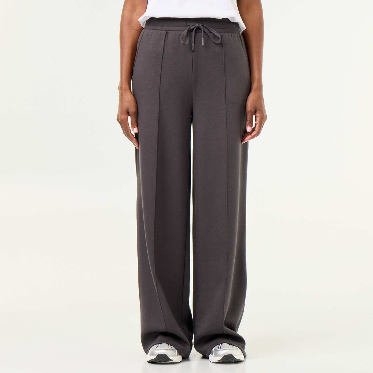 Soft-touch wide-leg trousers DARK GRAY / ANTHRACITE