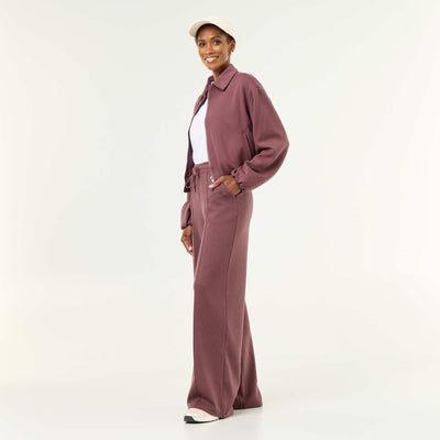 Soft-touch wide-leg trousers PURPLE