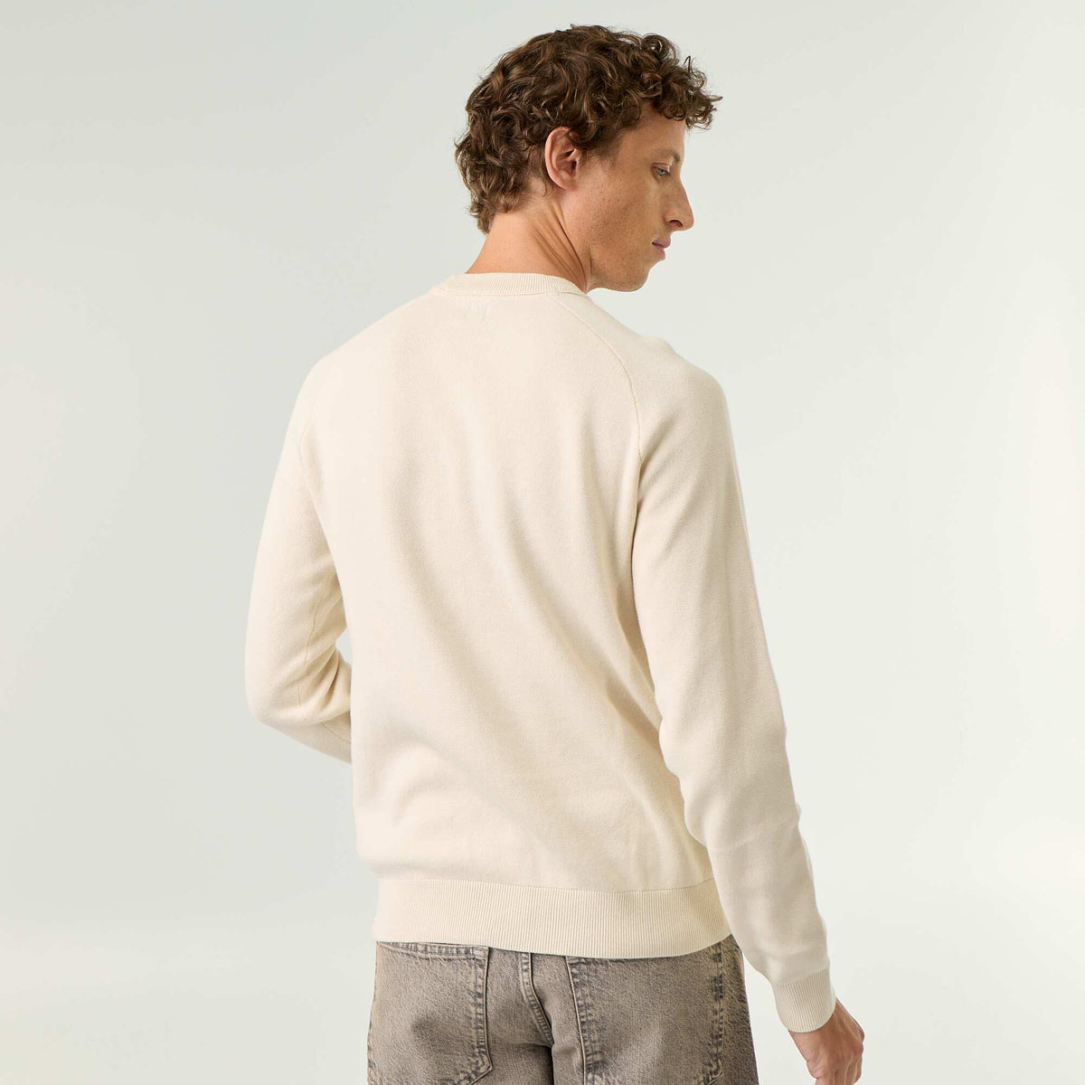 Chunky knit sweater WHITE