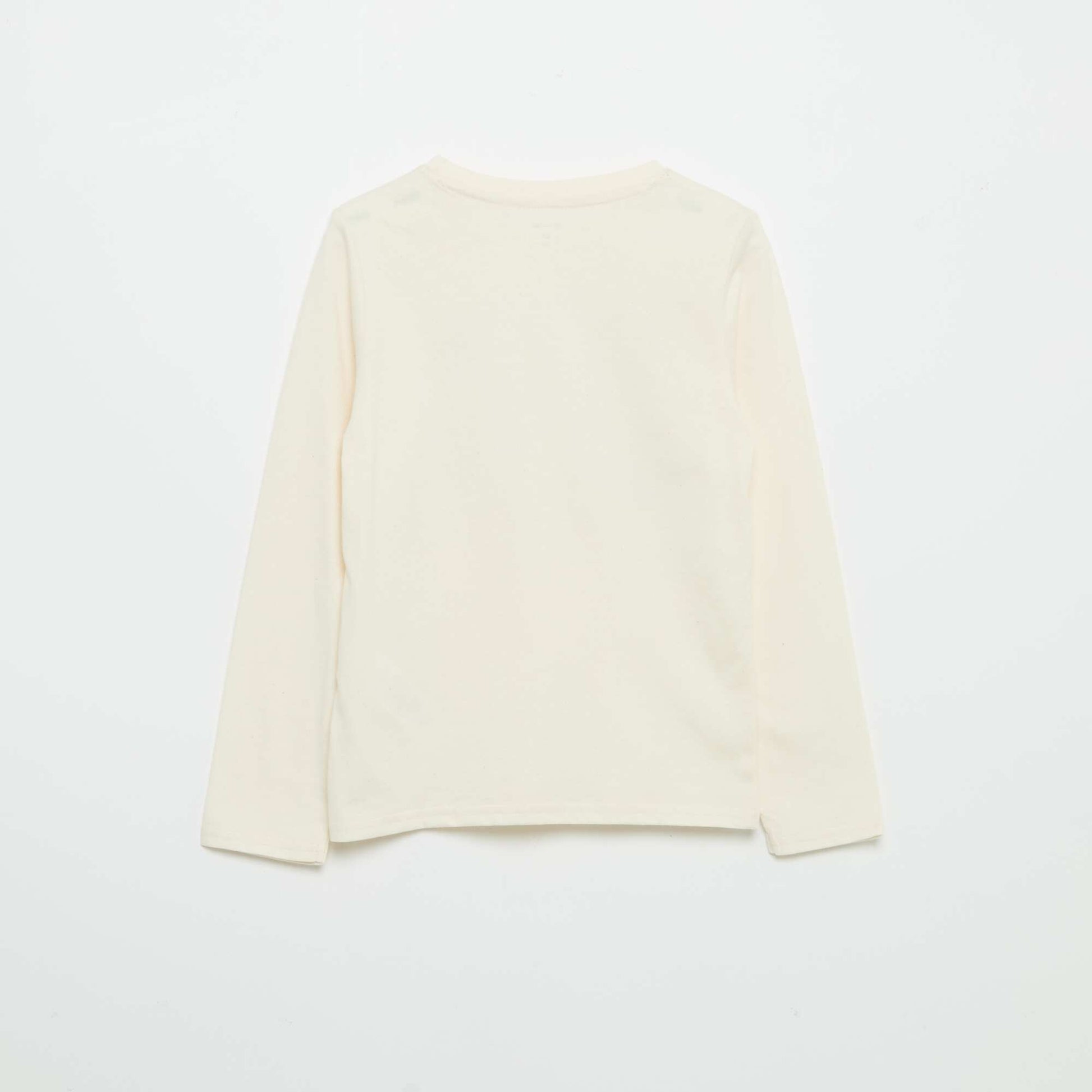 Long-sleeved printed T-shirt WHITE