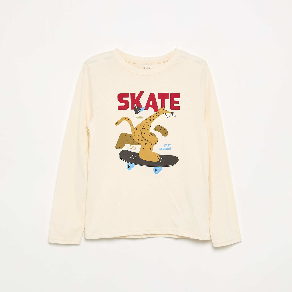 Long-sleeved printed T-shirt WHITE