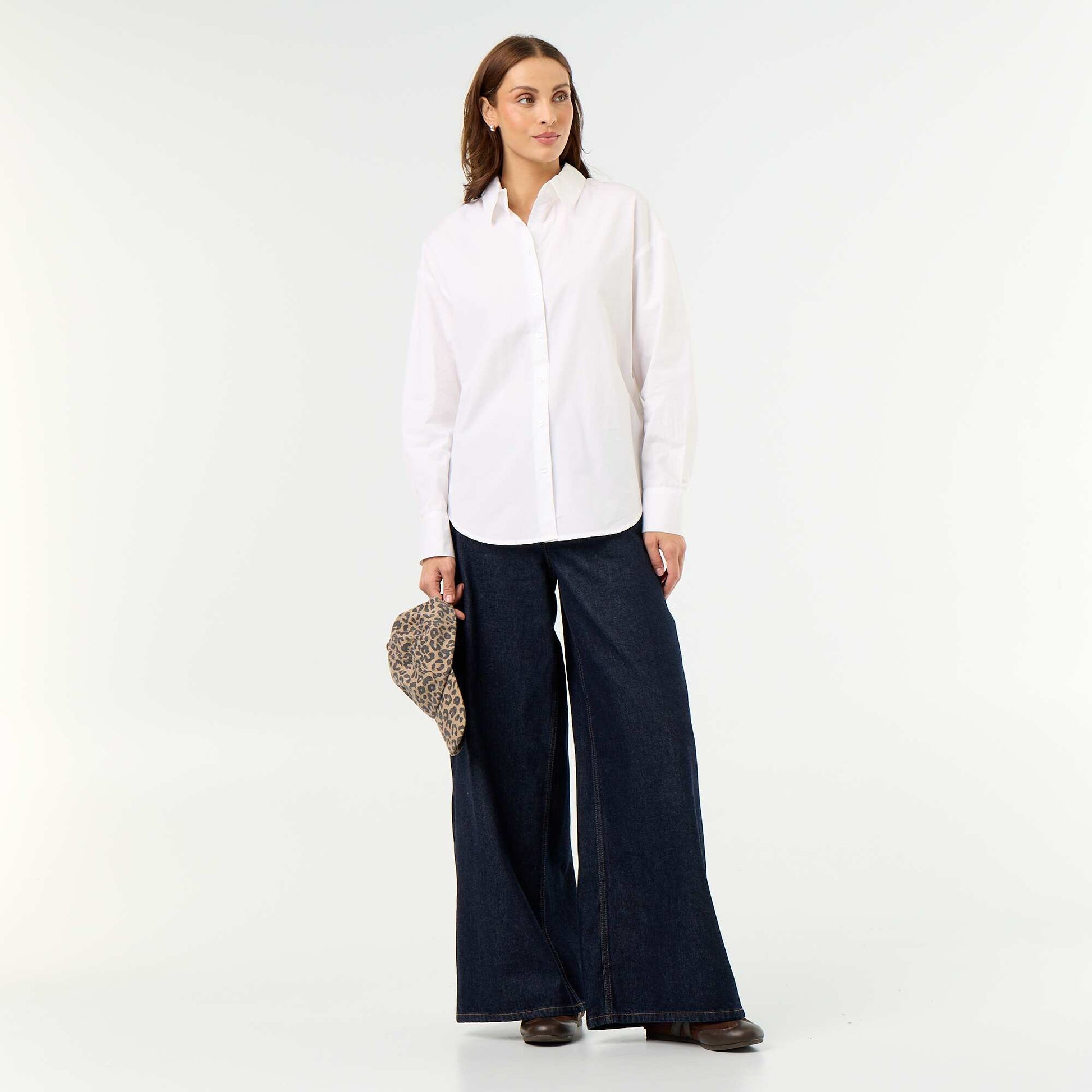Striped Long-Sleeved Shirt WHITE