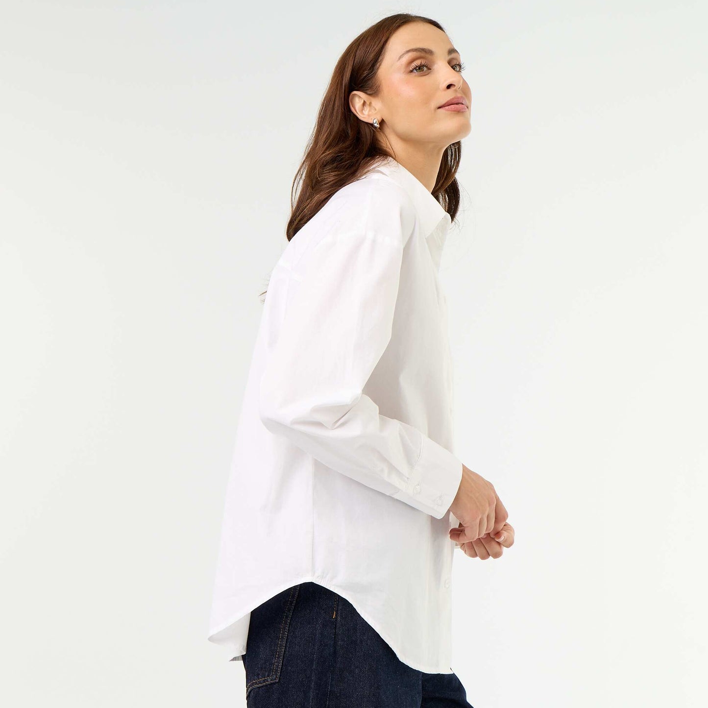 Striped Long-Sleeved Shirt WHITE