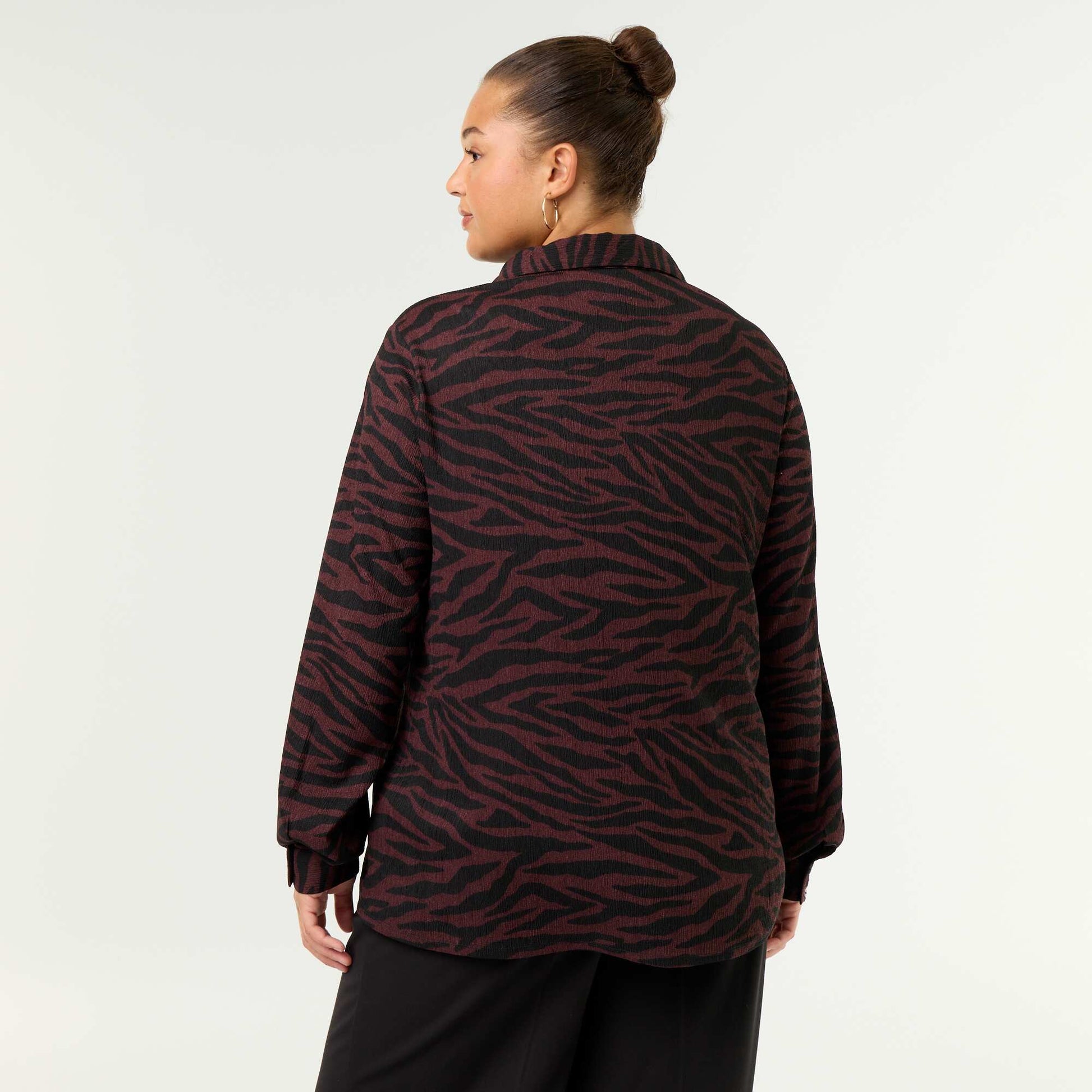 Printed Crêpe Blouse PURPLE
