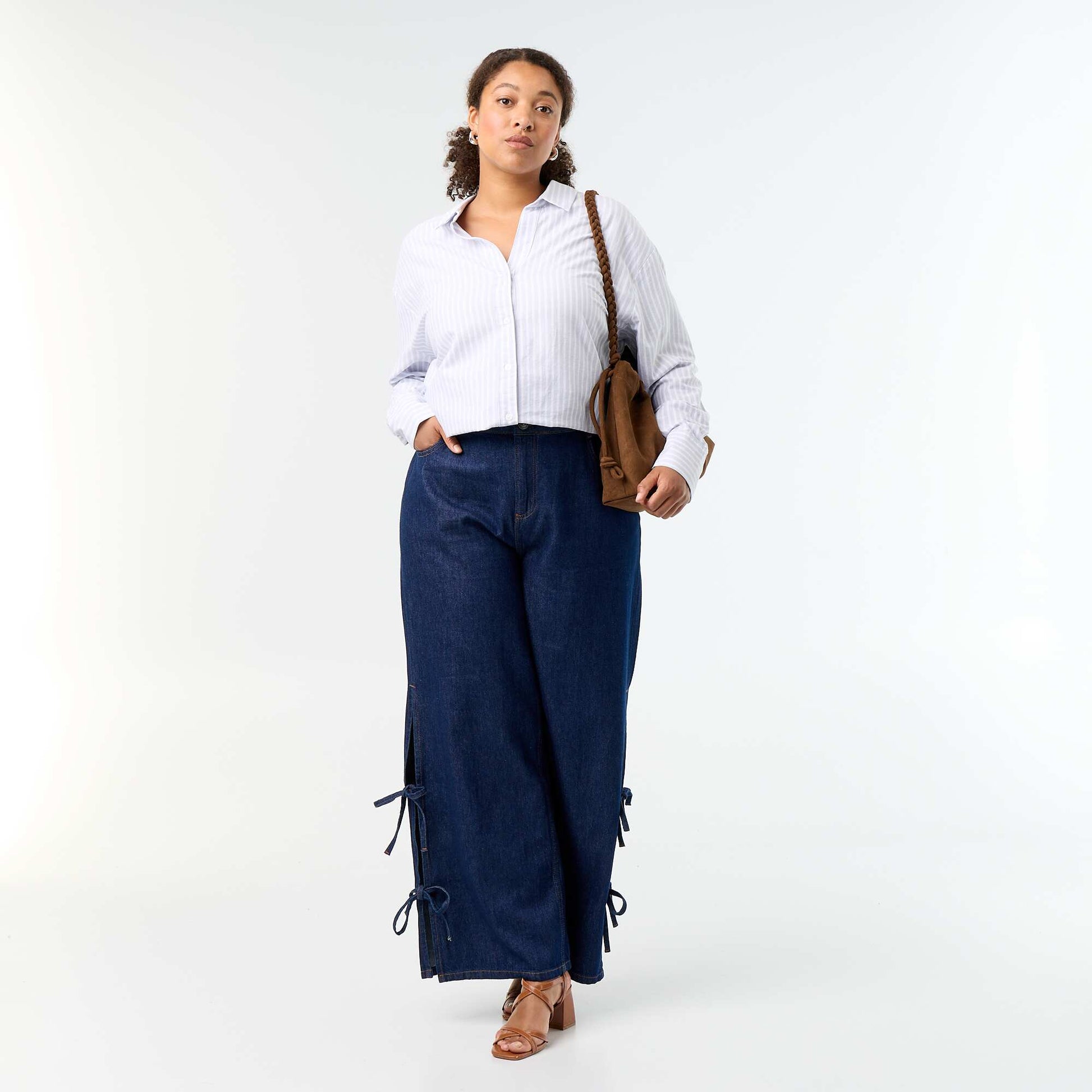 Fluid Striped Oxford Shirt BLUE