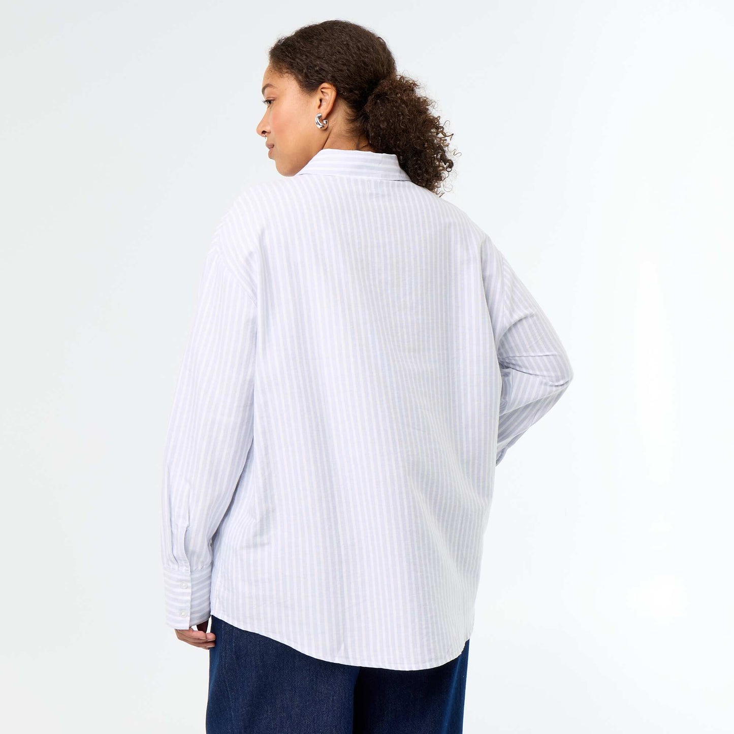 Fluid Striped Oxford Shirt BLUE