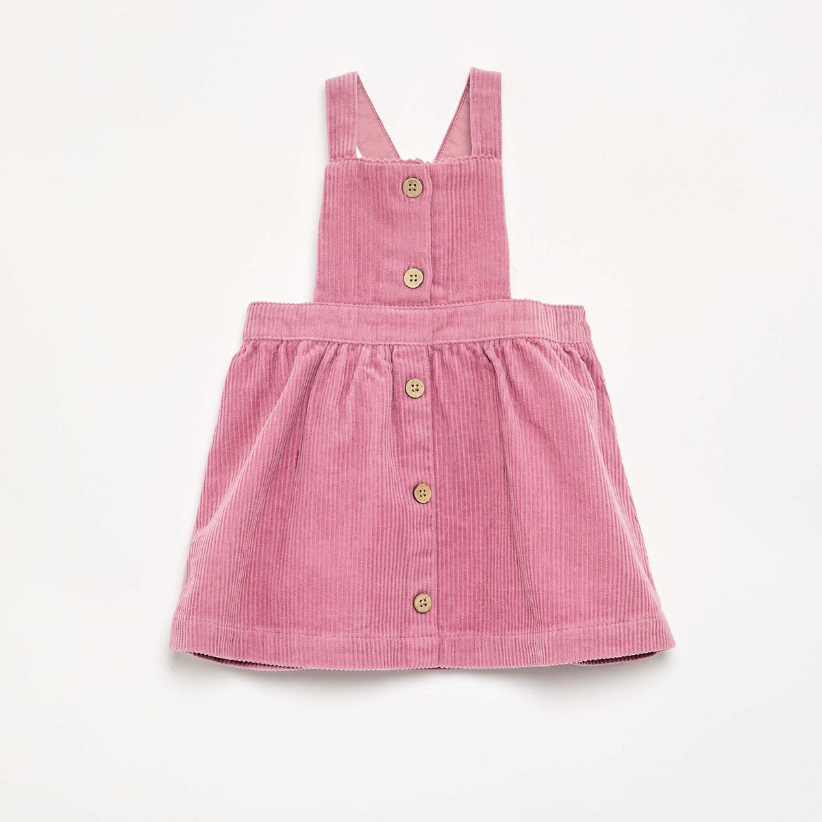 Corduroy Pinafore Dress PINK