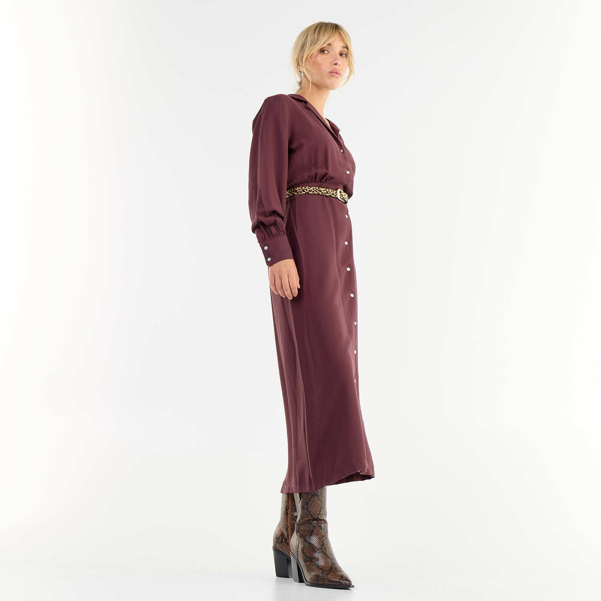 Long Shirt Dress PURPLE
