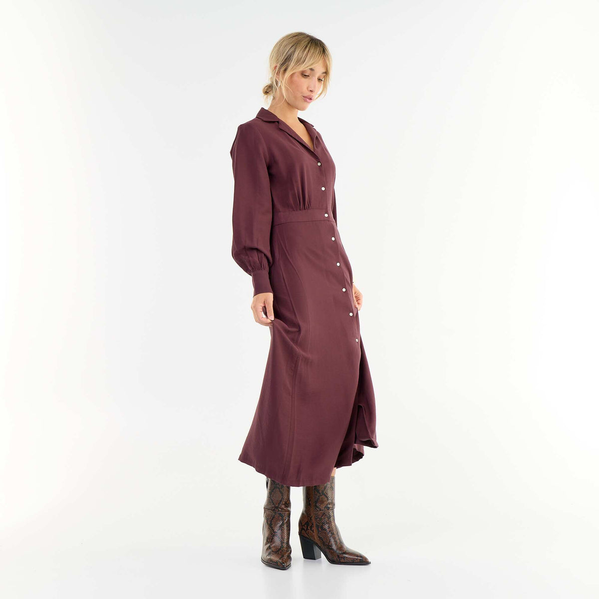 Long Shirt Dress PURPLE