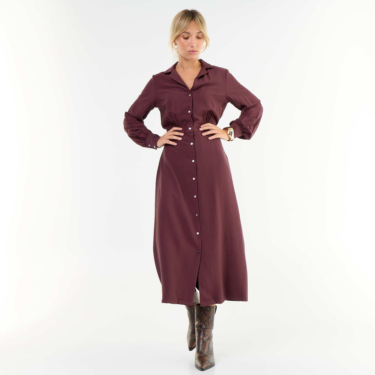 Long Shirt Dress PURPLE