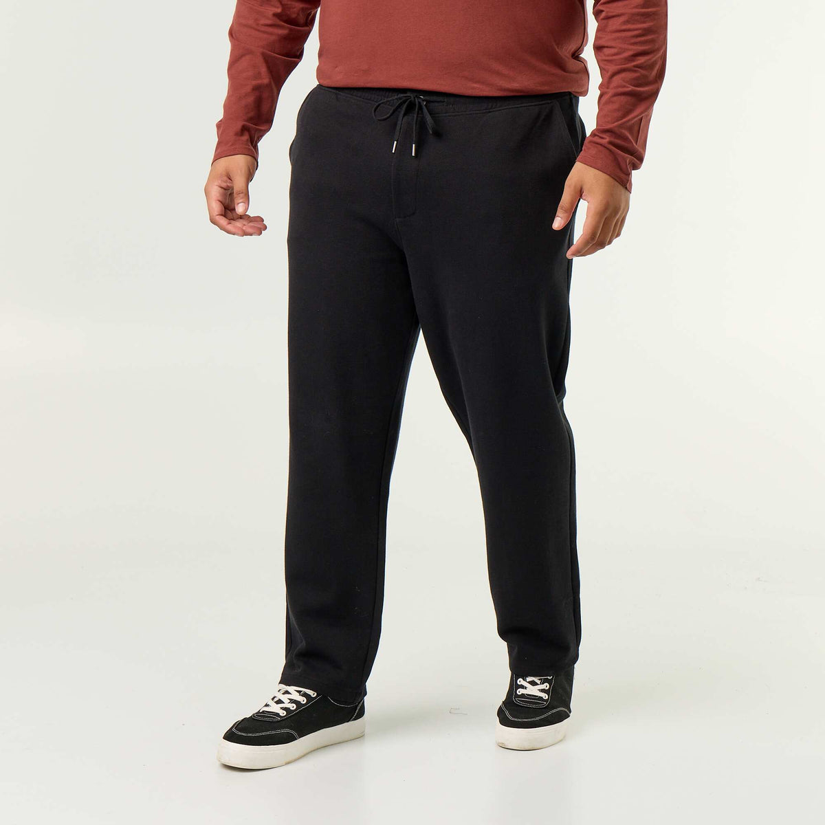 Pique Knit Joggers BLACK