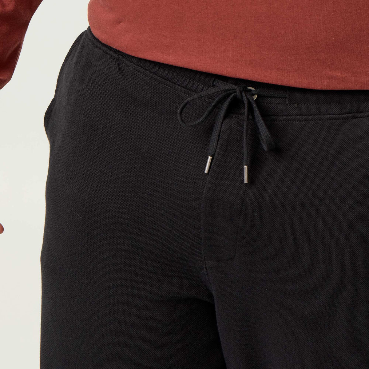 Pique Knit Joggers BLACK