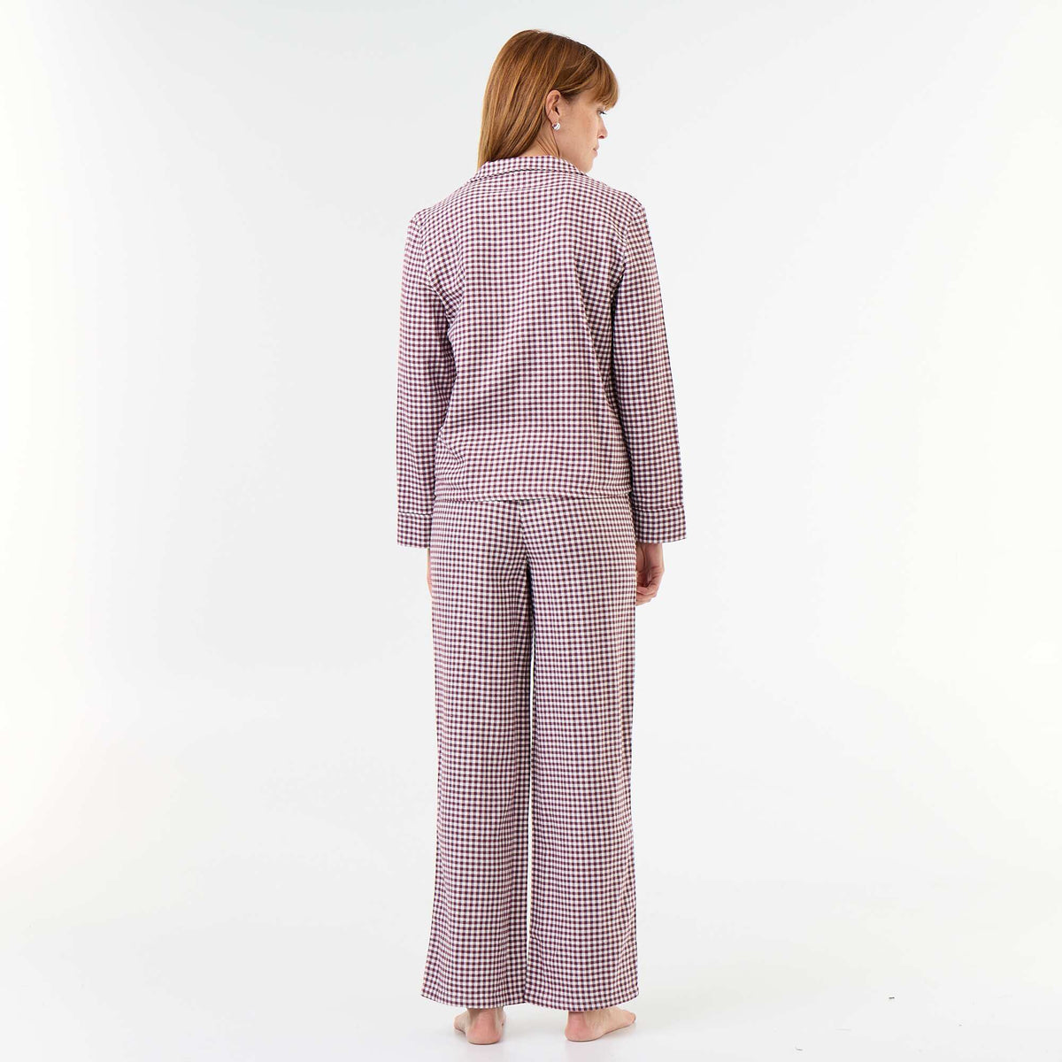 Patterned 2-Piece Pajama Set: Shirt + Pants RED