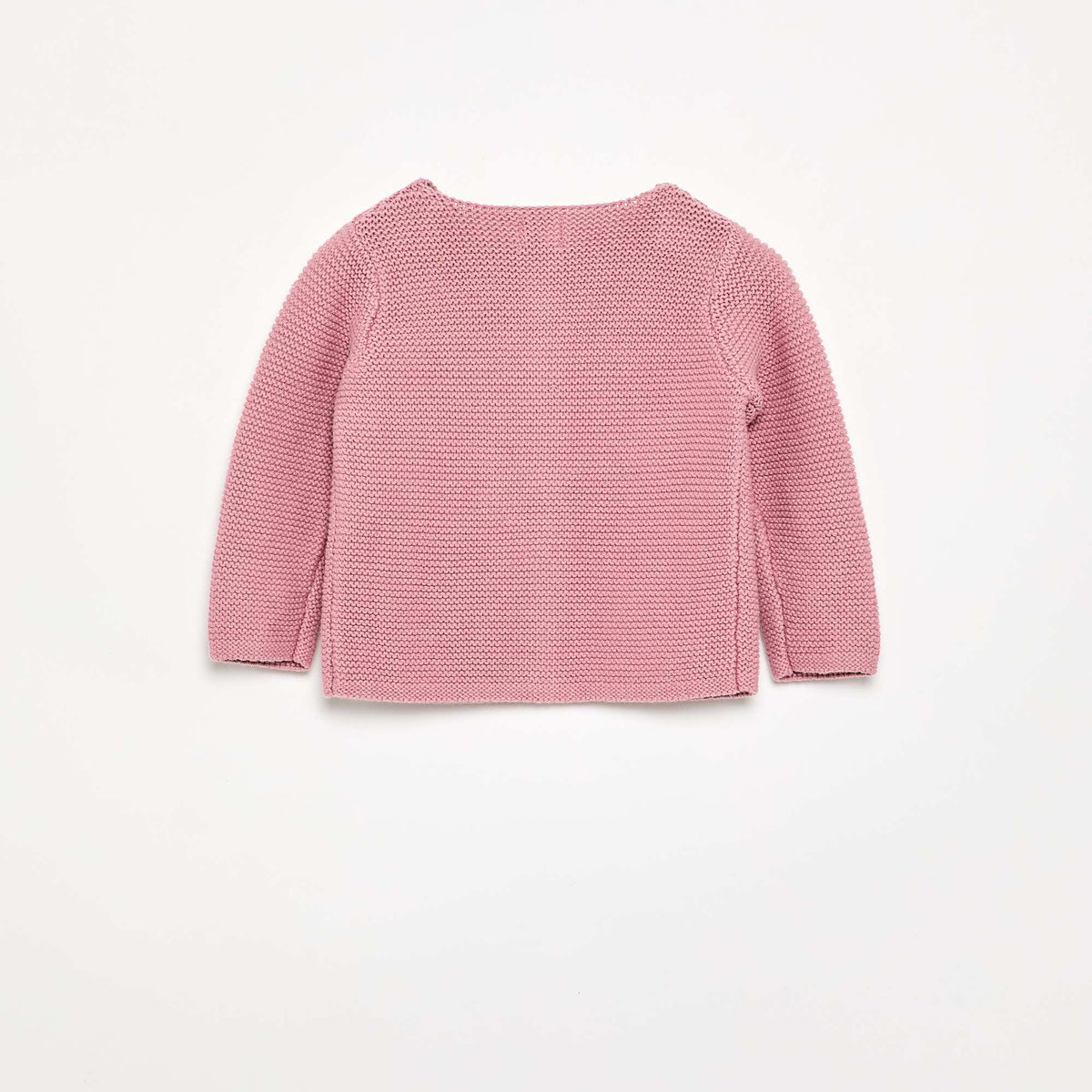 Garter Stitch Cardigan PINK