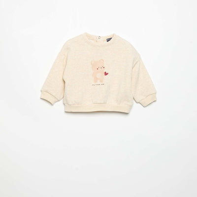 Long-sleeved sweatshirt BEIGE