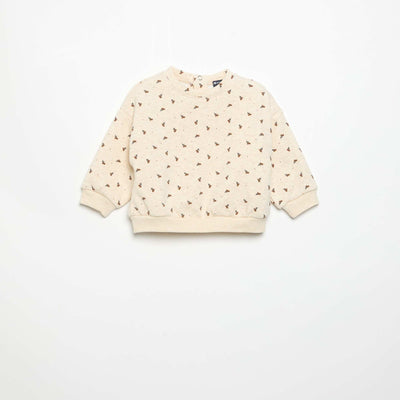 Long-sleeved sweatshirt BEIGE