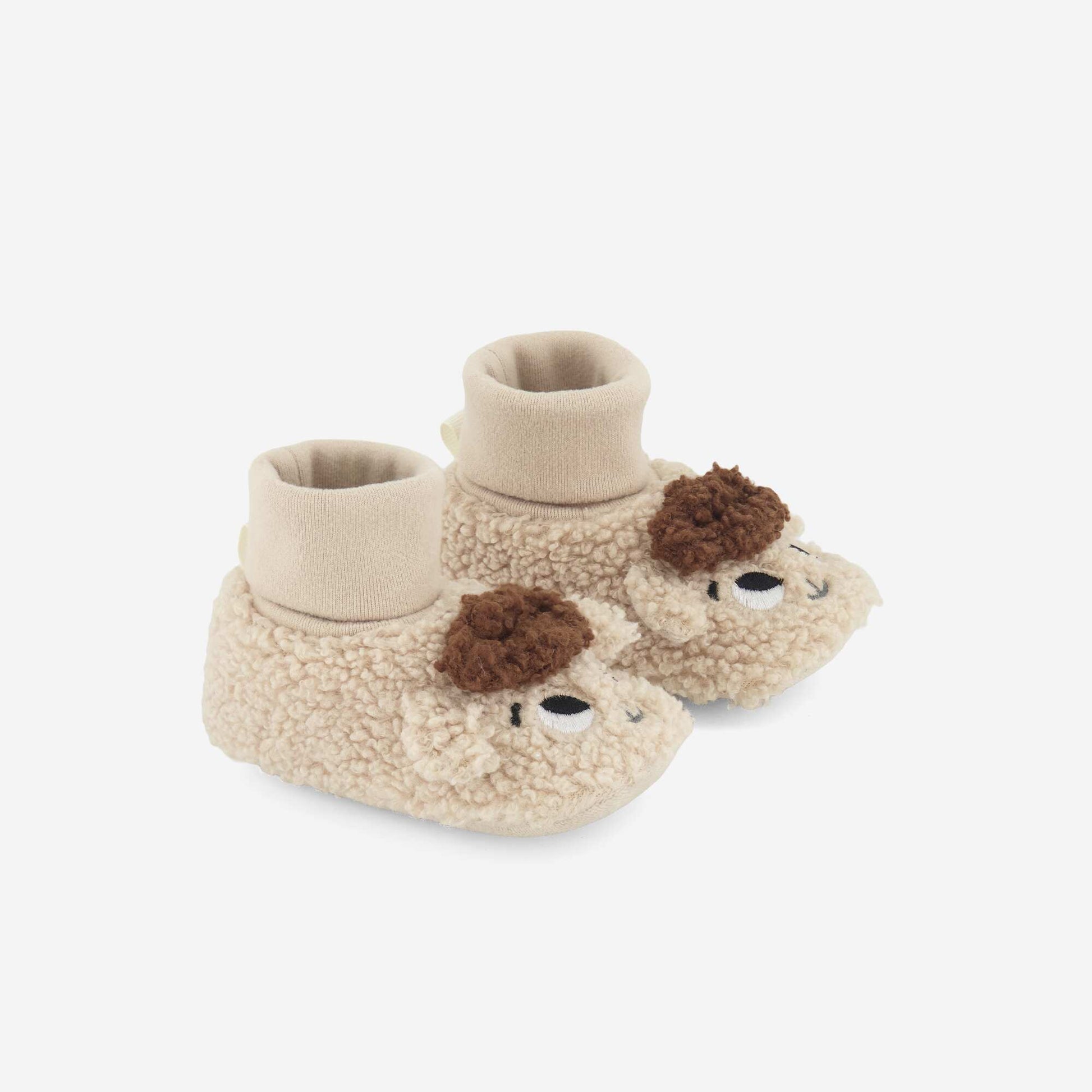 Soft 'sheep head' slippers BEIGE
