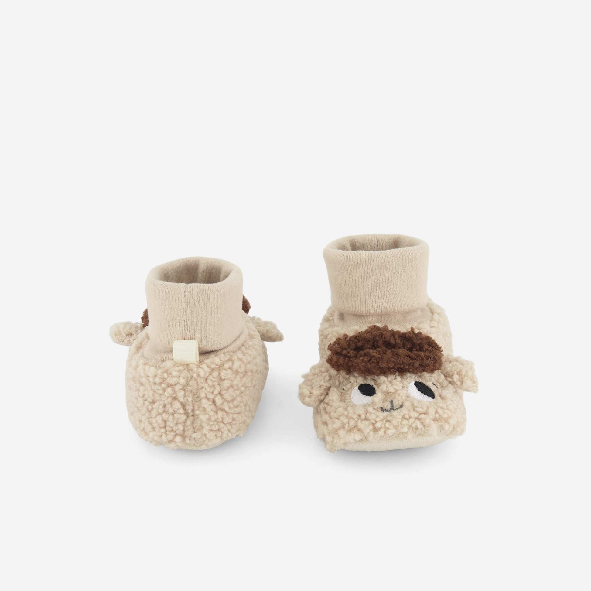 Soft 'sheep head' slippers BEIGE