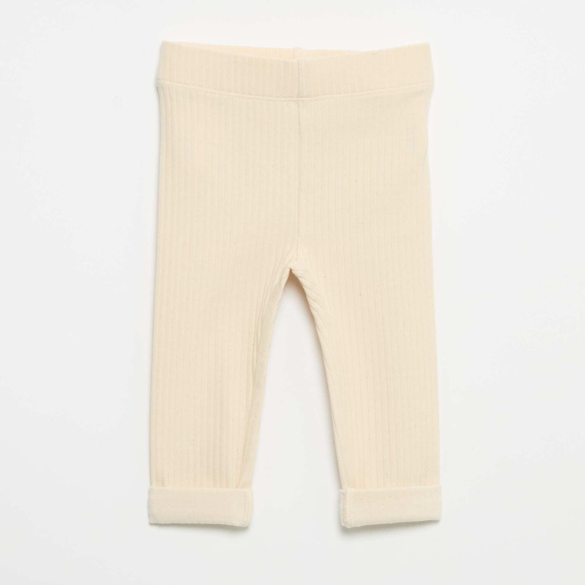 Pack of 2 Ribbed Leggings BEIGE
